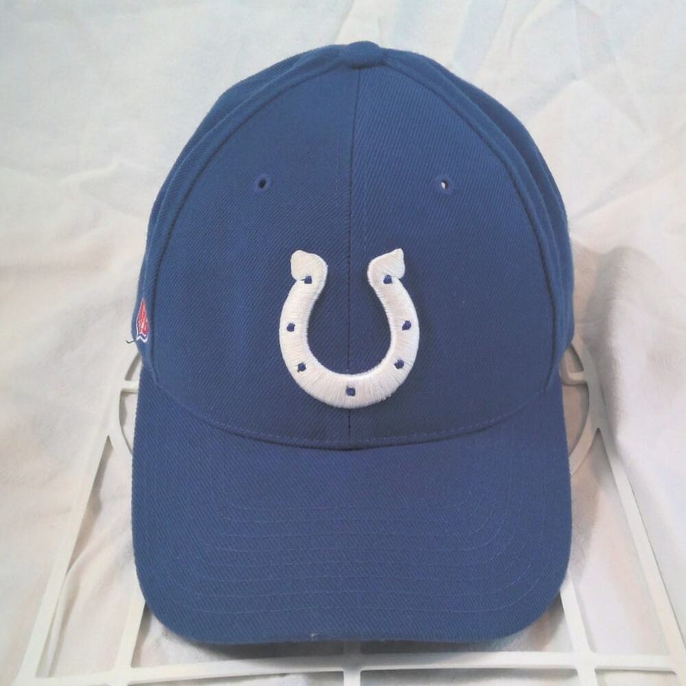 VTG Reebok Indianapolis Colts Wool Blend Adjustable Hat/Cap Blue NFL